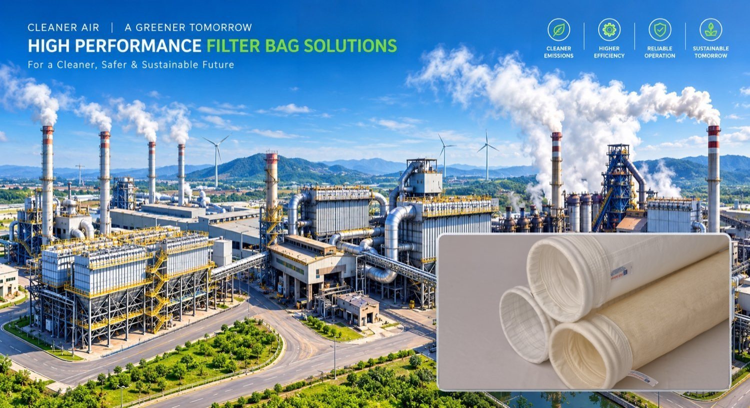 High performance filter bag solutions for a cleaner, safer and sustainable future - SKR filter bags.